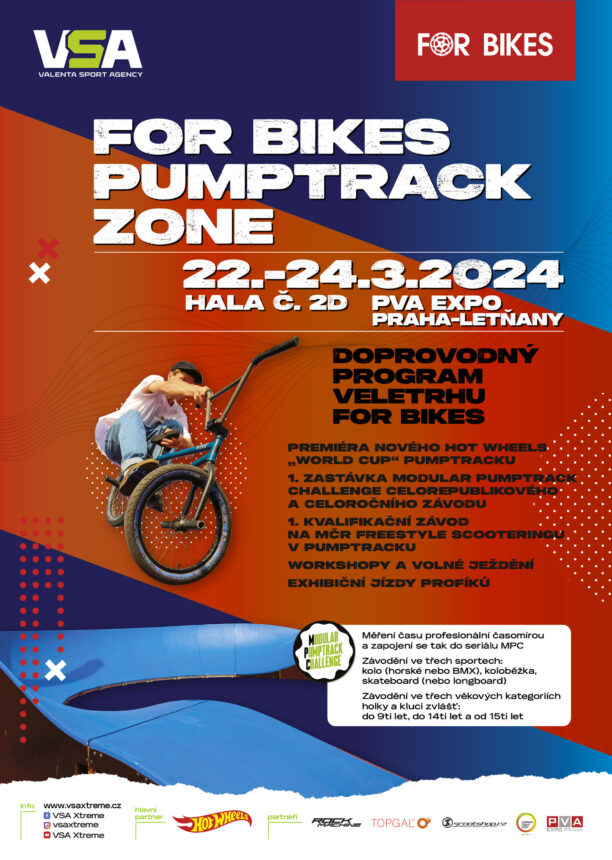 22.-24.3.2024 – FOR BIKES PUMTRACK ZONE, PVA Expo Praha